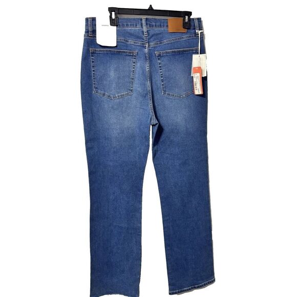 Anthropologie Unpublished Blue Jeans CHLOE High-Rise Slim Boot Women 32 - Picture 3 of 12